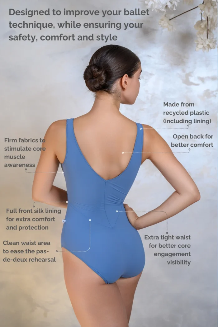 Art Casse Premium Quality Ballet Leotards - Ballert Technique Leotards - Features (La Premiere Coupe - Steel Blue) Art Casse Premium Quality Ballet Leotards - Ballert Technique Leotards - Features (La Premiere Coupe - Steel Blue)
